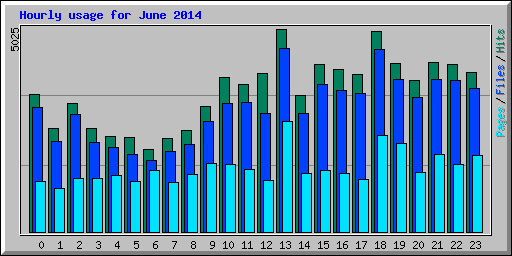 Hourly usage for June 2014