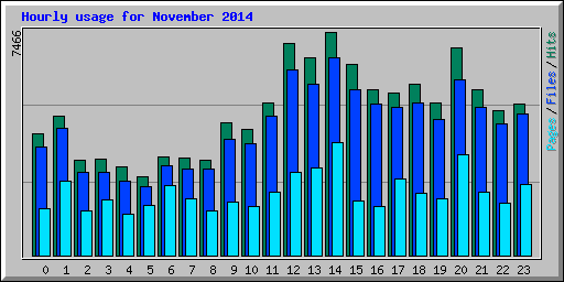 Hourly usage for November 2014