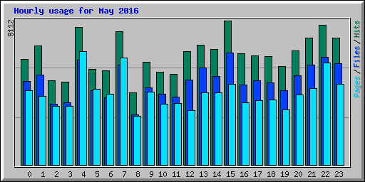 Hourly usage for May 2016