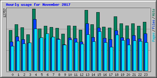Hourly usage for November 2017